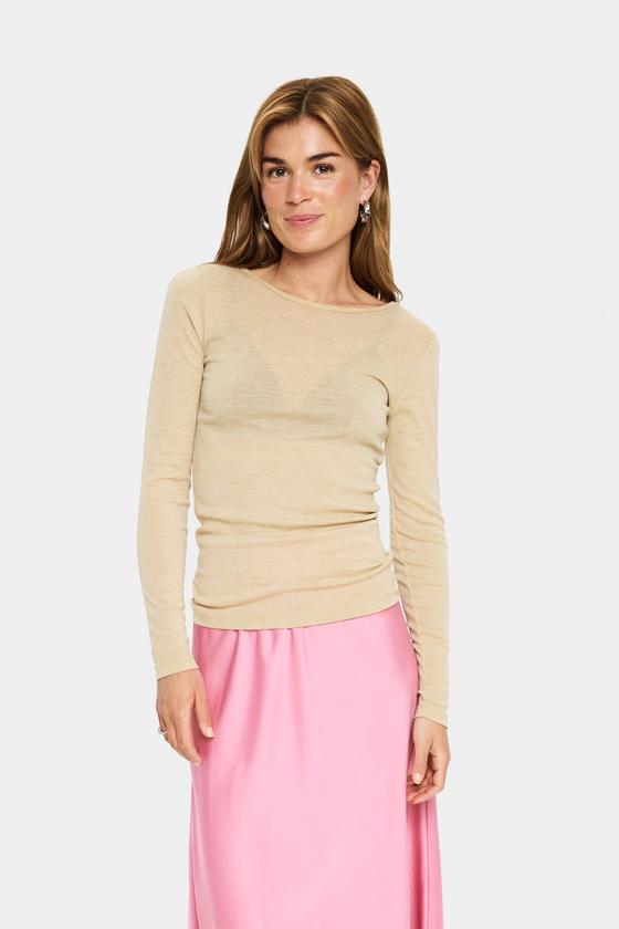 SAINT TROPEZ Longsleeve Pullover GarimaSZ 30513525 - beige melange