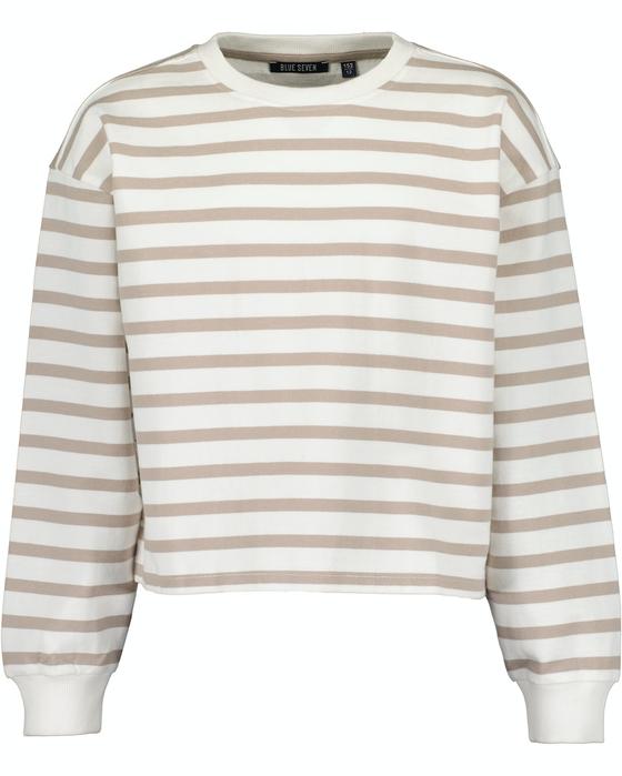 Sweatshirt, beige-gestreift