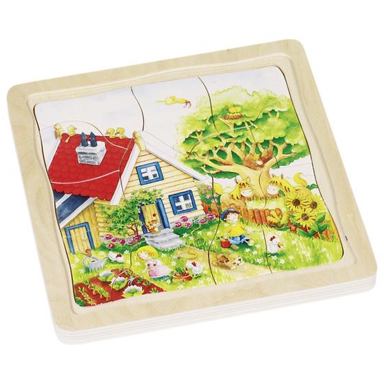 Goki 4 Schichten Puzzle Jahreszeiten 44 Teile