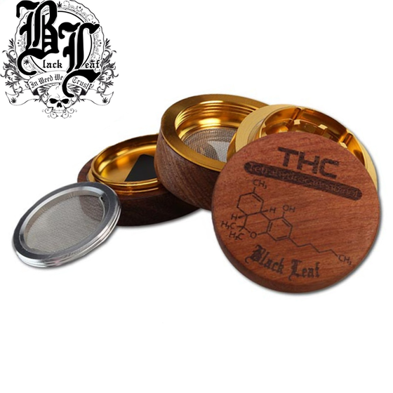 Grinder, Black Leaf®, Alu.-Holz, THC