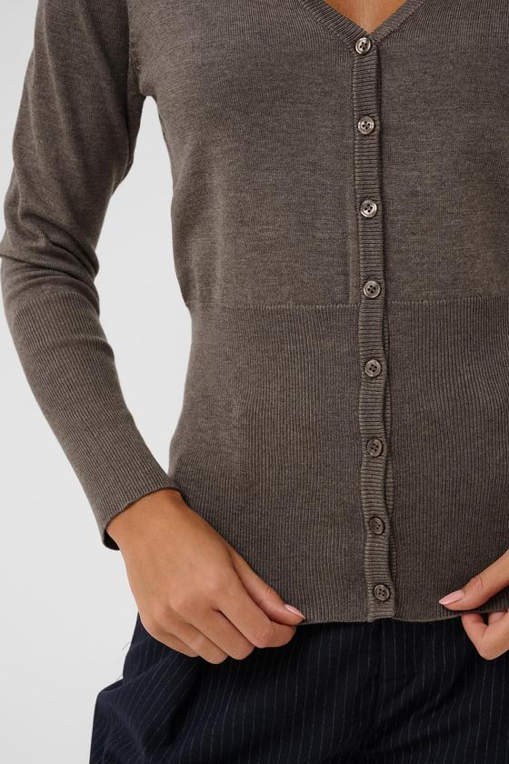 SAINT TROPEZ MilaSZ Slim Cardigan 30515401 - braun melange