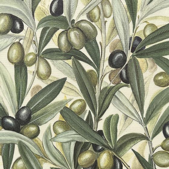 Italienisches Buntpapier - Olivenzeige