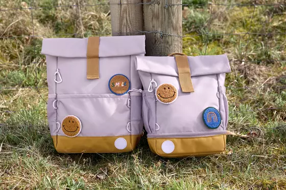 Lässig Kindergartenrucksack Rolltop 12L - Little Gang Lila