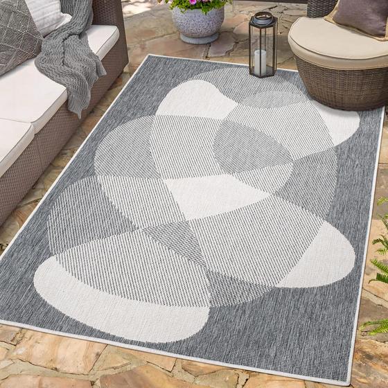 DUO Rug wendbarer Teppich silber