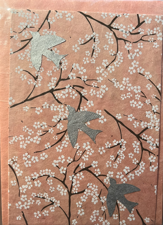 Daphne Karte "Vögel in Kirschblüte"