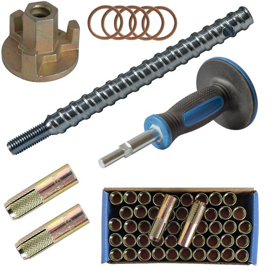 Beton Befestigungsset für Kernbohrständer<br>Bohrdurchmesser 15 mm<br>wählbar 50 - 100 Dübel
