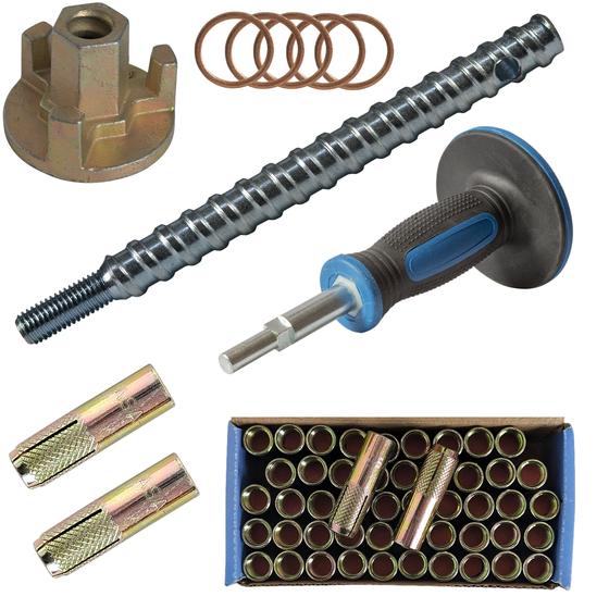 Beton Befestigungsset für Kernbohrständer<br>Bohrdurchmesser 15 mm<br>wählbar 50 - 100 Dübel