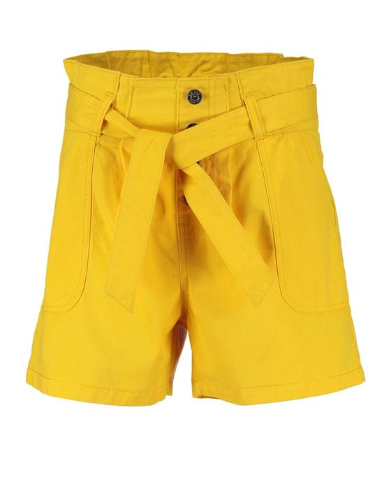 Lässige Shorts mit breitem Bindegürtel, dotter