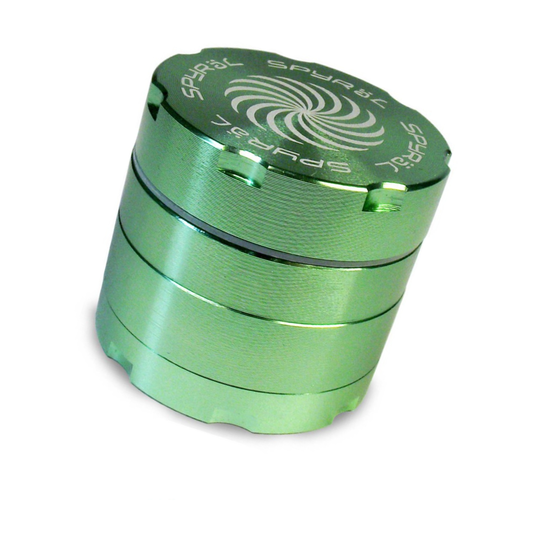 Grinder, Spyräl, Aluminium, Sieb, 40mm, Schwarz