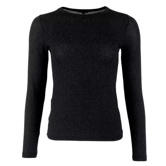 BLACK COLOUR Longsleeve BCFAYE  3739-BB - schwarz mit Glitzerfäden