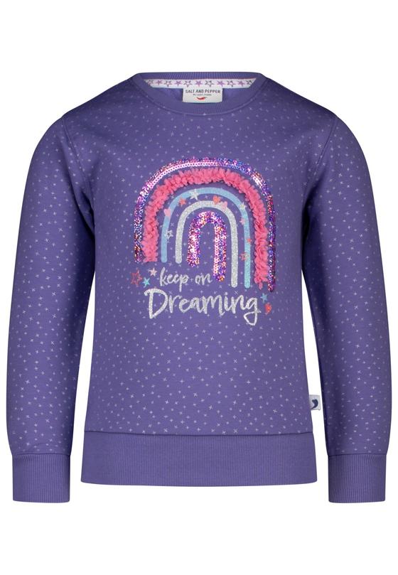 Sweatshirt "Keep on dreaming", Baumwolle, lila