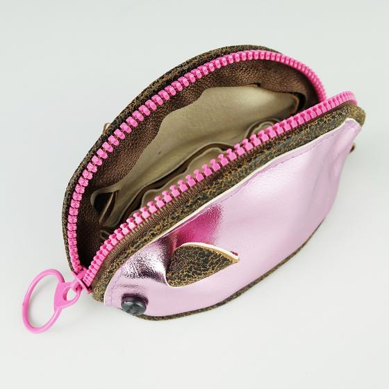 goldmarie Mini Bag MAUS Lederreste recycelt - rosa metallic 