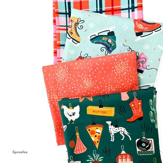 Weihnachtliches Fat Quarter Bundle aus Jolly Tidings und Merry and Mod von Cloud9 Fabrics