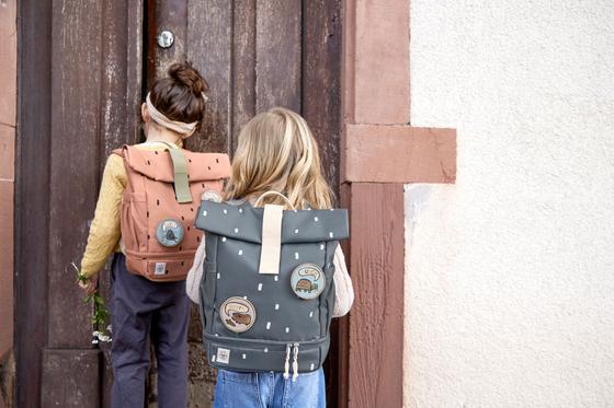 Lässig Kindergartenrucksack Rolltop - Happy Prints Dunkelblau 