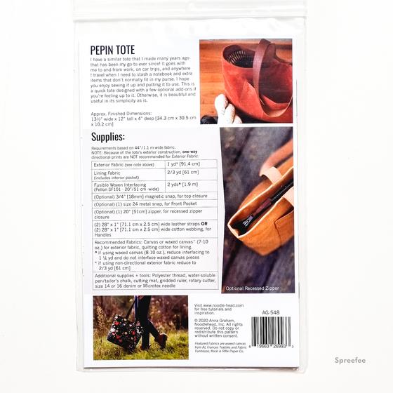 Papier-Schnittmuster - Pepin Tote - Noodlehead