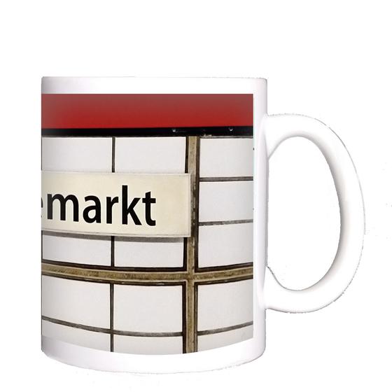 U-Bahn Kaffeebecher Kaffeetasse U-Bahnhof Tasse Gänsemarkt, Linie U2, tom bäcker, Geschenkidee Hamburg, #lieblingstasse, Beim Schlump, Berliner Tor,  Neustadt,  Valentinskamp, Staatsoper, Jungfernstieg,  Dammtorstraße