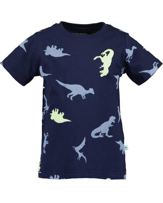 T-Shirt "Dinos" mit Alloverdruck, dunkelblau