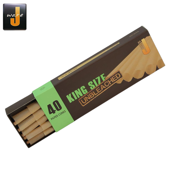 Konische Hülsen, Jware, King Size, Ungebleicht, 40er