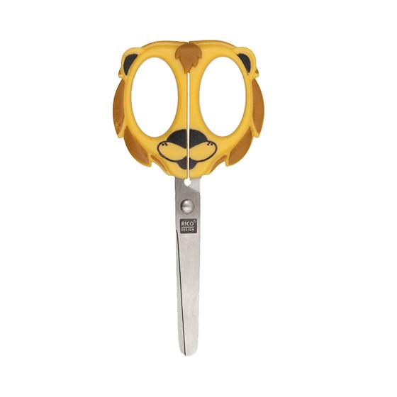 RICO DESIGN Kinderschere Löwe gelb-braun
