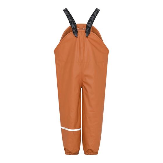 Regenhose mit Fleecefutter, mit Latz, amber brown