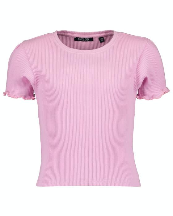 Rippenstrick-T-Shirt, flieder
