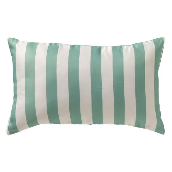 Dutch Decor SIA - Outdoor Kissen 30x50 cm - Gestreift mint weiß