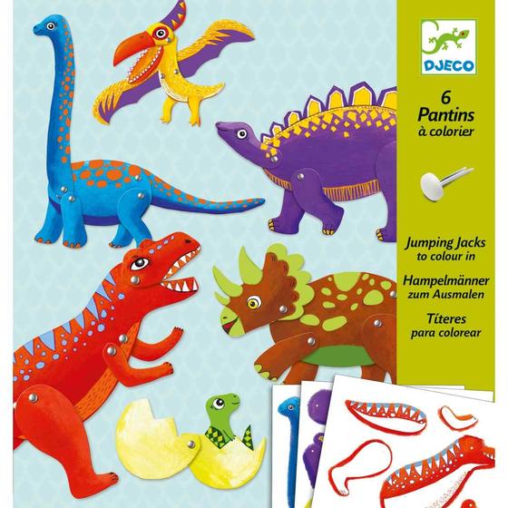 Djeco Hampelmänner zum Ausmalen Dinosaurier