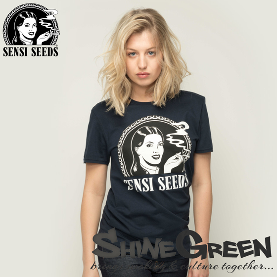 T-Shirt, Sensi Seeds®, Original Logo, Navy, Promo 1
