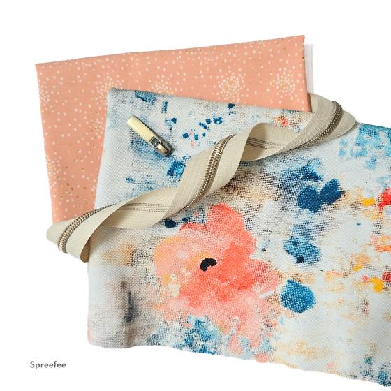 Pouch Nähset mit See you at Six Canvas, Innenstoff und Reißverschluss
