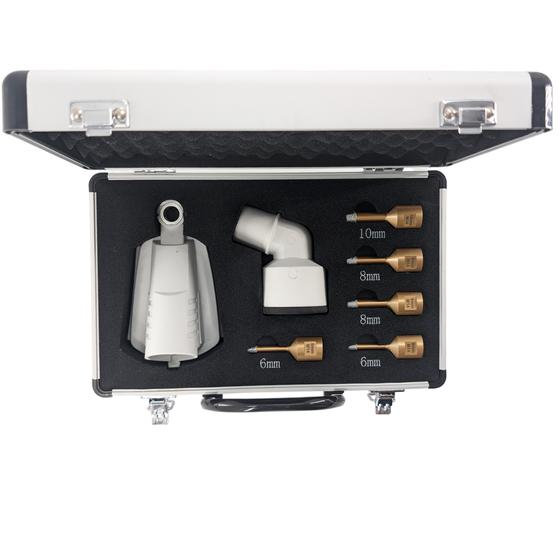 Diamant-Fliesenbohrer Set <br> 6-teilig mit Bohrkronen Ø 6 mm, 8 mm & 10 mm und Staubabsaugung