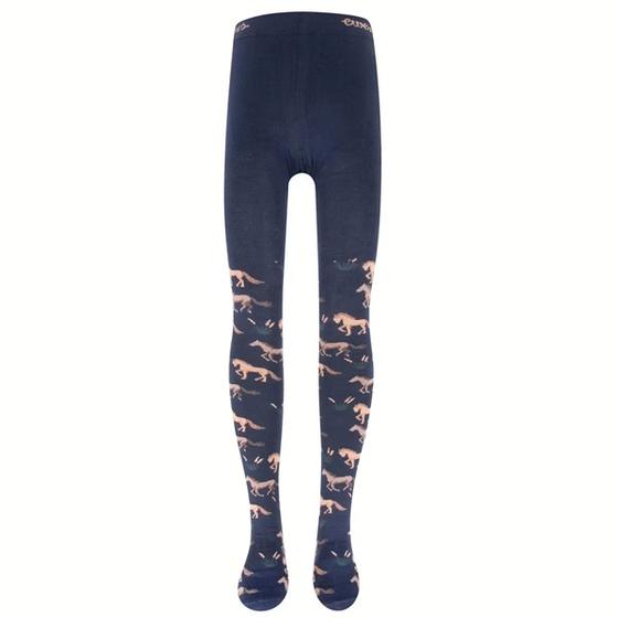 Strumpfhose "Pferde", navy