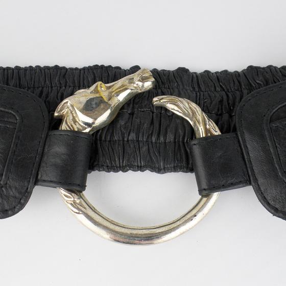 goldmarie Taillengürtel PFERD schwarz-silber 