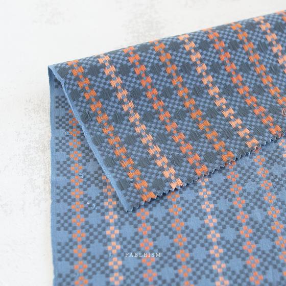 Fableism Supply Lucky Loom Stoff  Mosaic in blue