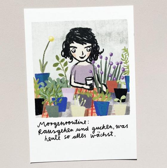 Silke Schmidt Mini Druck Morgenroutine