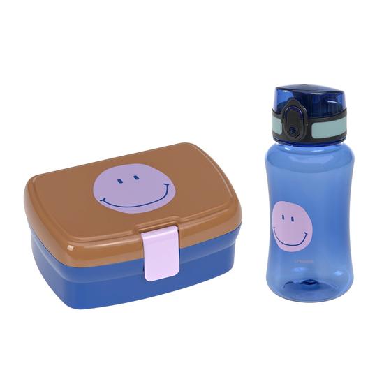 Lässig Brotdose & Trinkflasche Set Lunch Set, Little Gang, Smile Karamell 