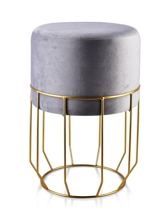 Hocker | Polsterhocker / Stool ENZO - grau