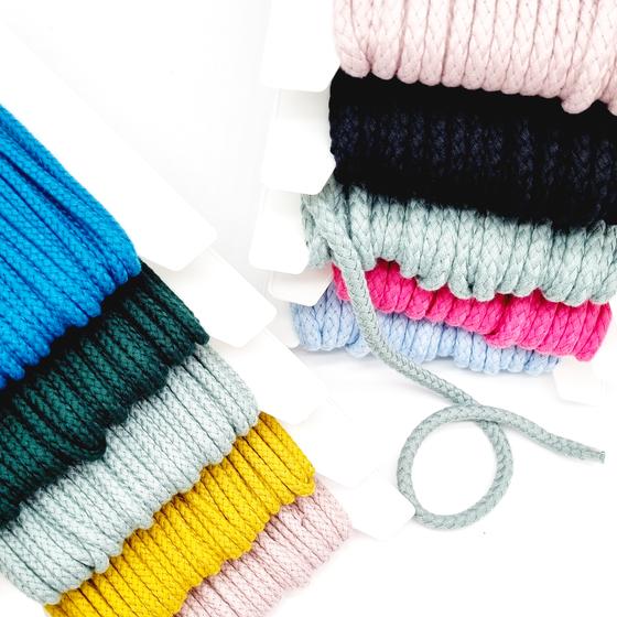 Rundkordel Baumwolle 8mm uni  - dusty mint