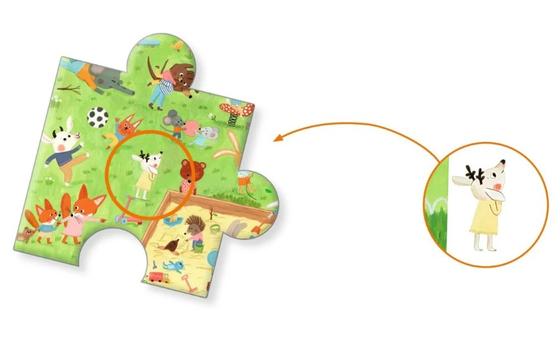 Djeco Wimmelpuzzle Spielplatz 35 Teile