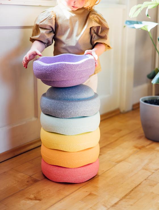 Stapelstein Original Rainbow Pastel 6 St.