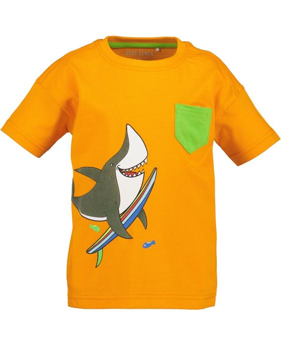 T-Shirt "Hai", Baumwolle, orange