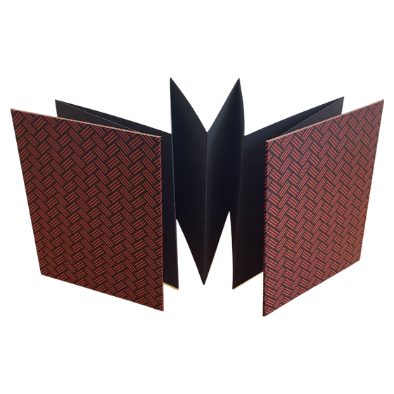 Leporello - Korbgeflecht, Japanisches Lackpapier