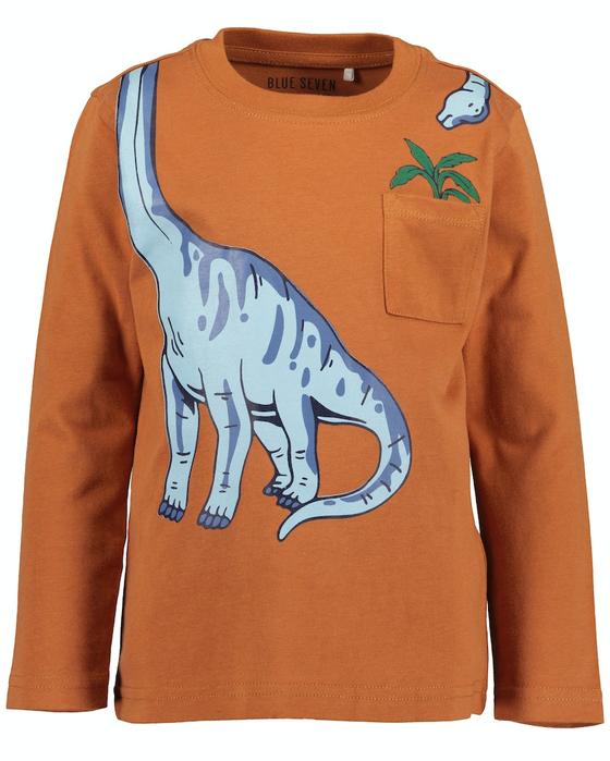 Langarmshirt "Dino", Baumwolle, bronze