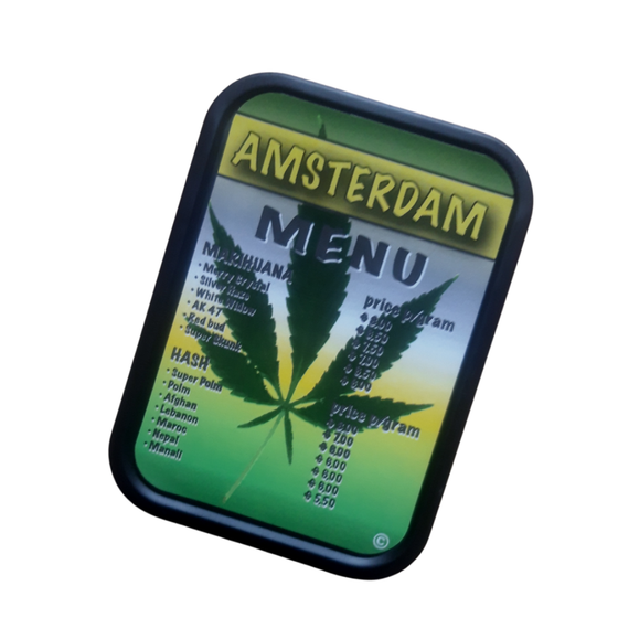 Metalldose, Amsterdam Gras-Menü, geöffnet