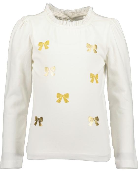 Langarmshirt "Schleifchen", Biobaumwolle, GOTS-zertifiziert, offwhite