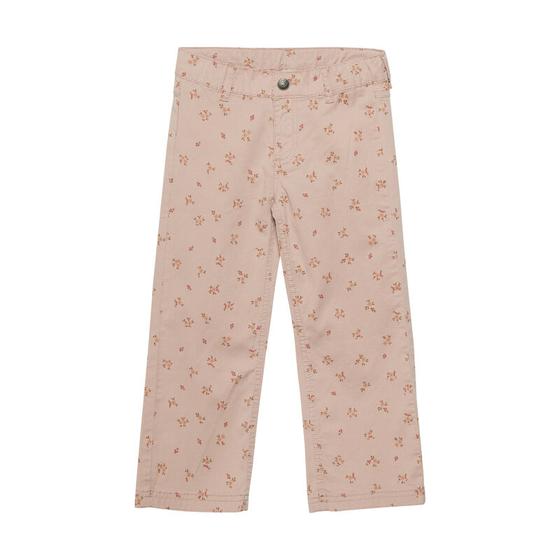 Twill-Hose "Blümchen", weites Bein, rose