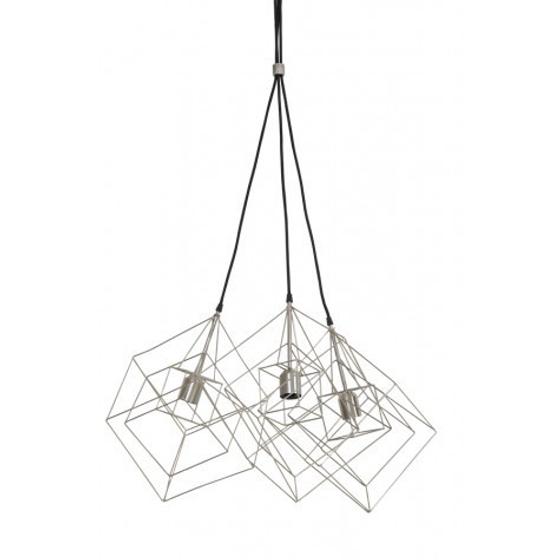 Lampe | Hängeleuchte Kubinka - Zinn/matt
