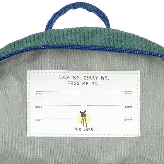 Lässig Kindergartenrusack Tiny Cord Little Gang Fun Grün 