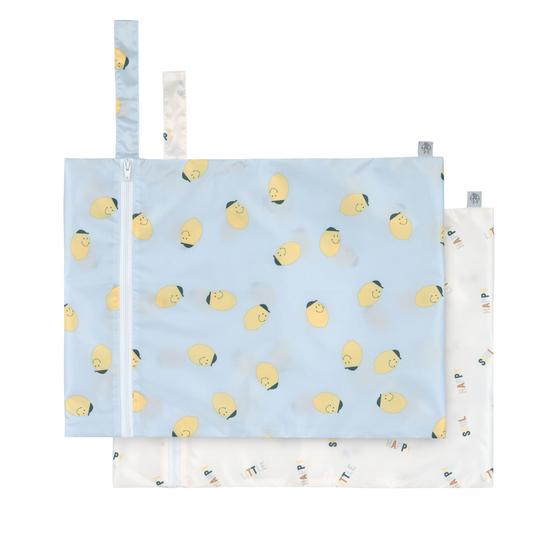 Lässig Nasstasche Wet Bag 2 St. Happy Fruits Zitrone