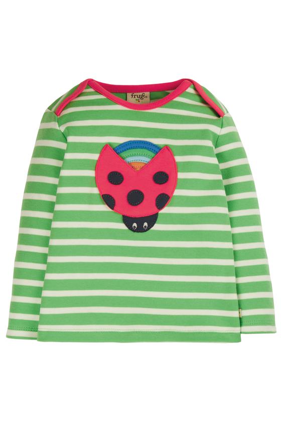 Frugi Langarmshirt Marienkäfer Fjord Green