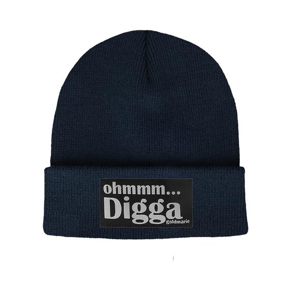 goldmarie Beanie Mütze OHMMM DIGGA - dunkelblau
